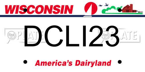 DCLI23 Wisconsin License Plate