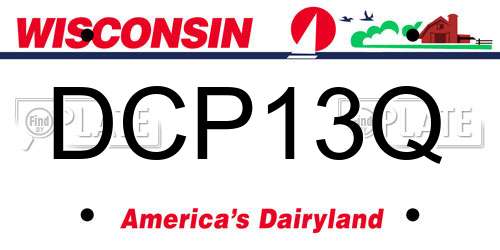 DCP13Q Wisconsin License Plate