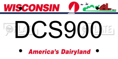 DCS900 Wisconsin License Plate