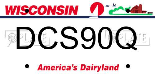 DCS90Q Wisconsin License Plate