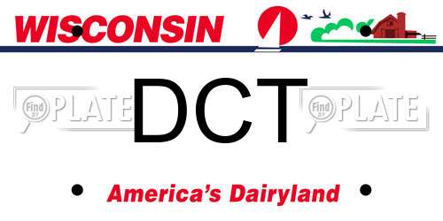 DCT Wisconsin License Plate