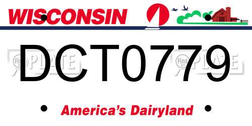 DCT0779 Wisconsin License Plate