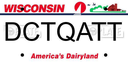 DCTQATT Wisconsin License Plate