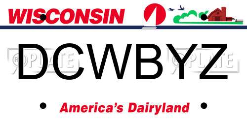 DCWBYZ Wisconsin License Plate
