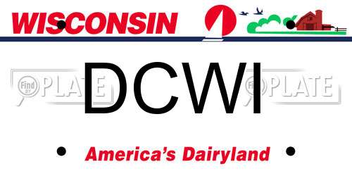 DCWI Wisconsin License Plate