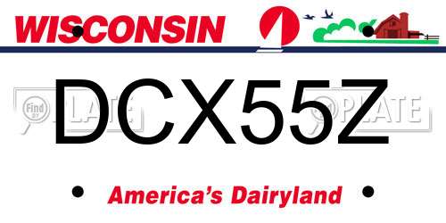 DCX55Z Wisconsin License Plate