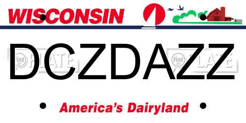 DCZDAZZ Wisconsin License Plate