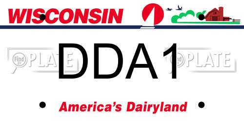 DDA1 Wisconsin License Plate