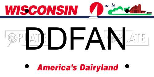 DDFAN Wisconsin License Plate