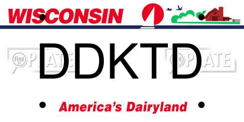 DDKTD Wisconsin License Plate