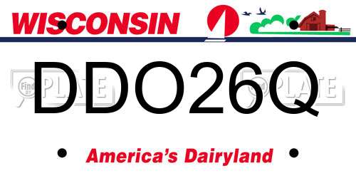 DDO26Q Wisconsin License Plate