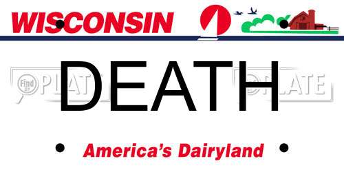 DEATH Wisconsin License Plate