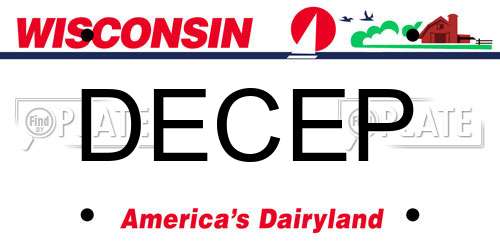 DECEP Wisconsin License Plate