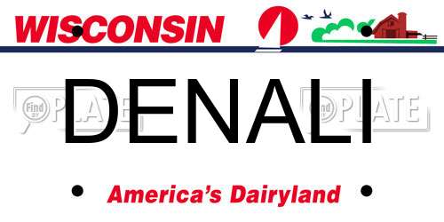 DENALI Wisconsin License Plate