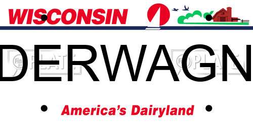 DERWAGN Wisconsin License Plate