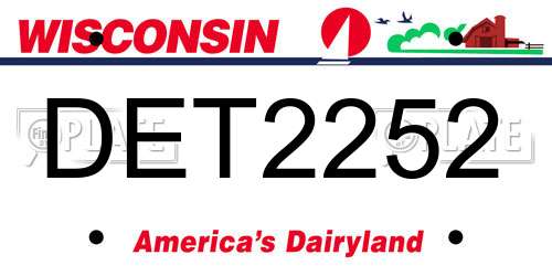 DET2252 Wisconsin License Plate