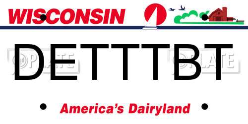 DETTTBT Wisconsin License Plate