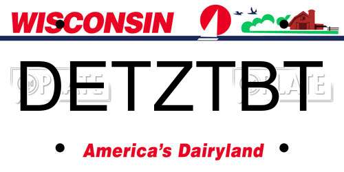 DETZTBT Wisconsin License Plate
