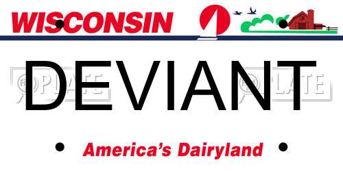 DEVIANT Wisconsin License Plate