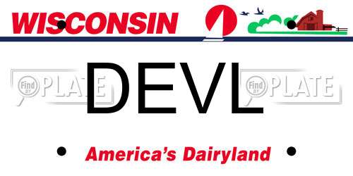 DEVL Wisconsin License Plate