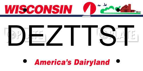 DEZTTST Wisconsin License Plate
