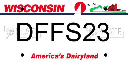 DFFS23 Wisconsin License Plate