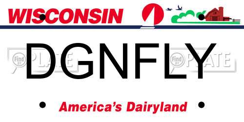 DGNFLY Wisconsin License Plate