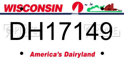 DH17149 Wisconsin License Plate