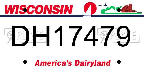 DH17479 Wisconsin License Plate