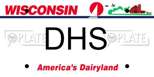 DHS Wisconsin License Plate