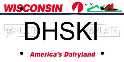 DHSKI Wisconsin License Plate