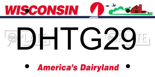 DHTG29 Wisconsin License Plate