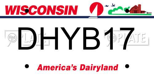 DHYB17 Wisconsin License Plate
