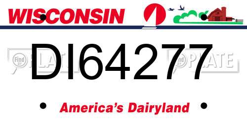 DI64277 Wisconsin License Plate