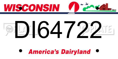 DI64722 Wisconsin License Plate