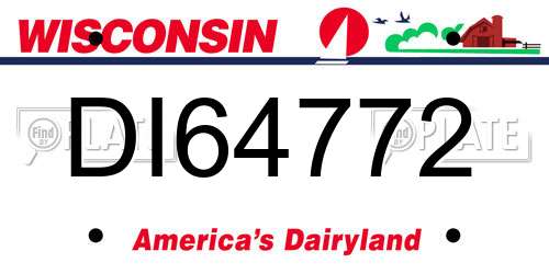 DI64772 Wisconsin License Plate