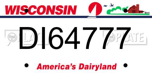 DI64777 Wisconsin License Plate