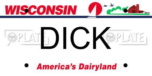 DICK Wisconsin License Plate