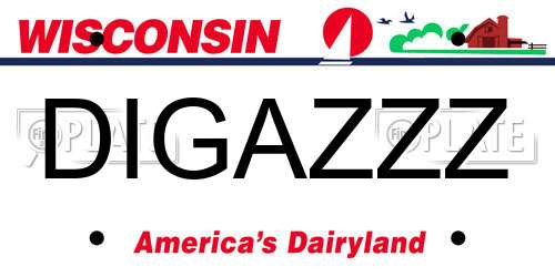 DIGAZZZ Wisconsin License Plate