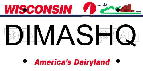 DIMASHQ Wisconsin License Plate