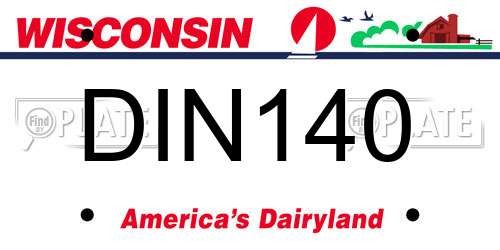 DIN140 Wisconsin License Plate