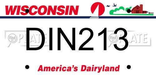 DIN213 Wisconsin License Plate