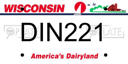 DIN221 Wisconsin License Plate