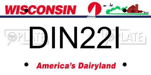 DIN22I Wisconsin License Plate