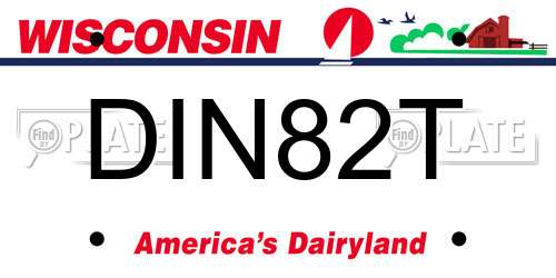 DIN82T Wisconsin License Plate