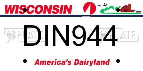 DIN944 Wisconsin License Plate