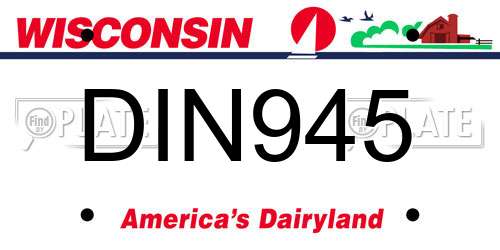 DIN945 Wisconsin License Plate