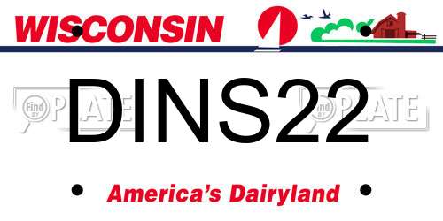 DINS22 Wisconsin License Plate