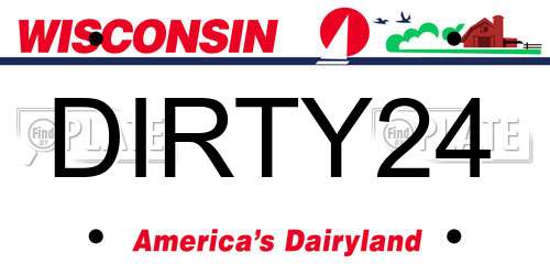 DIRTY24 Wisconsin License Plate