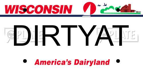 DIRTYAT Wisconsin License Plate